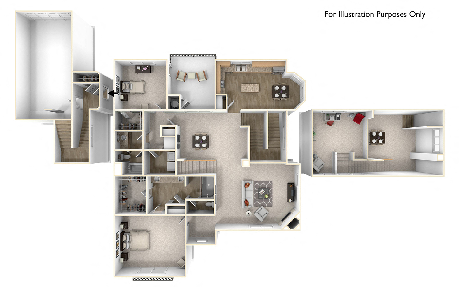 Floor plan for 2 beds, 2 baths, 1683 sqft